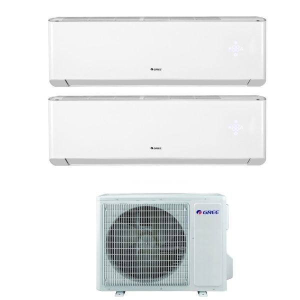 CLIMATIZZATORE GREE AMBER PLUS DUALSPLIT 12000+12000+GWHD(18)NK6OO INVERTER R-32 WI-FI 