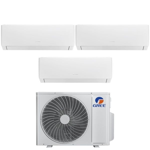 CLIMATIZZATORE GREE PULAR TRIALSPLIT 9000+9000+12000+GWHD(24)NK6OO INVERTER R-32 WI-FI
