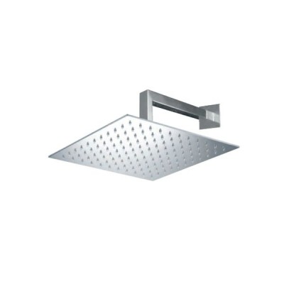 SOFFIONE DOCCIA QUADRATO KELLER TAPS 250x250 CON BRACCIO 35 cm