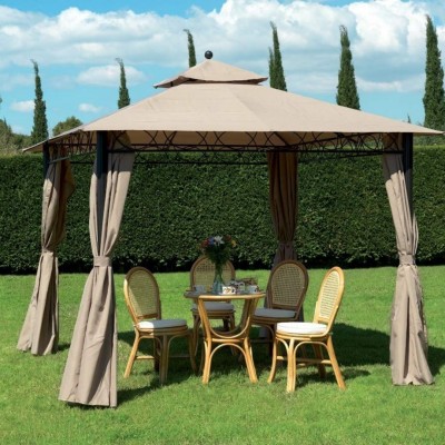 Gazebo da esterno da giardino EDEN 3x3 MT In Pvc Resistente all'acqua e al sole 