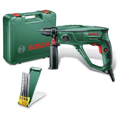 BOSCH MARTELLO PERFORATORE DEMOLITORE 550W PBH 2100 RE + SET PUNTE