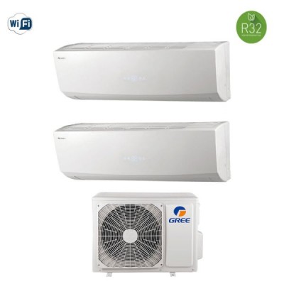 CLIMATIZZATORE GREE LOMO R-32 DUALSPLIT 18000+18000+GWHD36NK6LO WI-FI