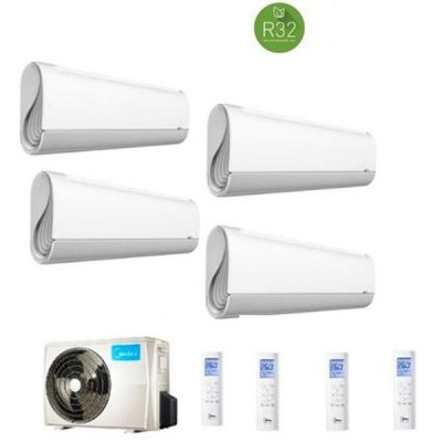 CLIMATIZZATORE MIDEA BREEZELESS QUADRI SPLIT 9000+9000+12000+12000+M4OE-28HFN8-Q 