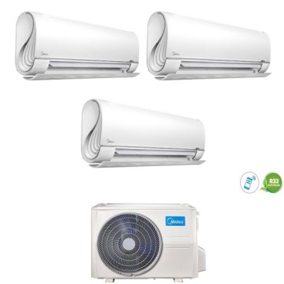 CLIMATIZZATORE MIDEA BREEZELESS TRIALSPLIT 9000+9000+12000+M3OF-21HFN8-Q 