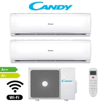 CLIMATIZZATORE CANDY PURA DUALSPLIT 9000+12000+CY-2T14OUT INVERTER R-32 WI-FI 