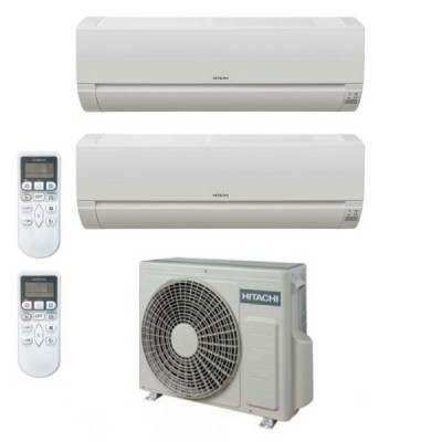 CLIMATIZZATORE HITACHI DODAI DUALSPLIT 9000+12000+RAM-53NE2F R-32