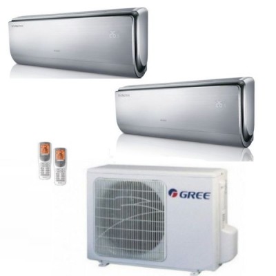 CLIMATIZZATORE GREE SILVER DUALSPLIT 9000+18000+GWHD(18)NK6LO INVERTER R-32 WI-FI A++