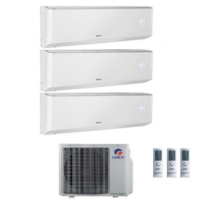 CLIMATIZZATORE GREE AMBER TRIALSPLIT 12000+12000+12000+GWHD(24)NK6OO INVERTER R-32 WI-FI 