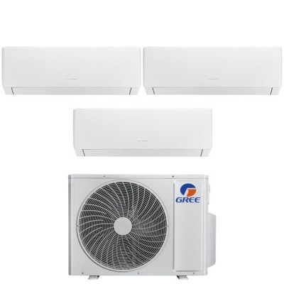 CLIMATIZZATORE GREE PULAR TRIALSPLIT 12000+12000+12000+GWHD(24)NK6OO INVERTER R-32 WI-FI