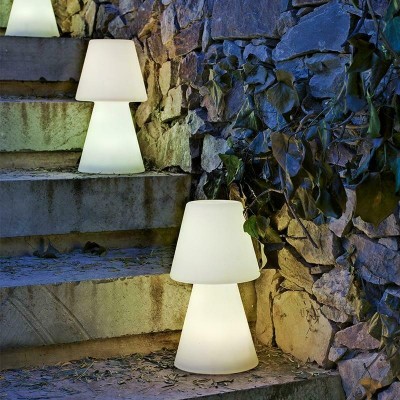 LAMPADA DA TAVOLO MODELLO LOLA 20 RGB BIANCA BATTERIA RICARICABILE TOUCH 11X20h