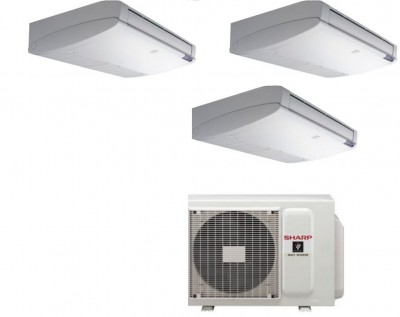 CLIMATIZZATORE SHARP SOFFITTO/PAVIMENTO TRIAL 9000+9000+12000+AE-XM30GR