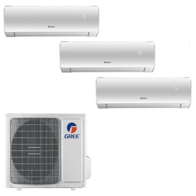 CLIMATIZZATORE GREE FAIRY TRIALSPLIT 9000+9000+9000+GWHD(24)NK6OO INVERTER R-32 WI-FI