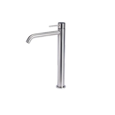 MISCELATORE TUBICO PER LAVABO ALTO SERIE TEVERE INOX 316L T44120S