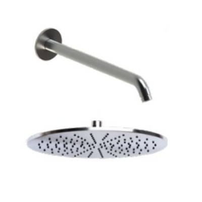 BRACCIO DOCCIA CON SOFFIONE TUBICO SERIE TEVERE INOX 316L T63072S + T54237S